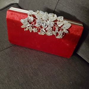 Velvet clutch